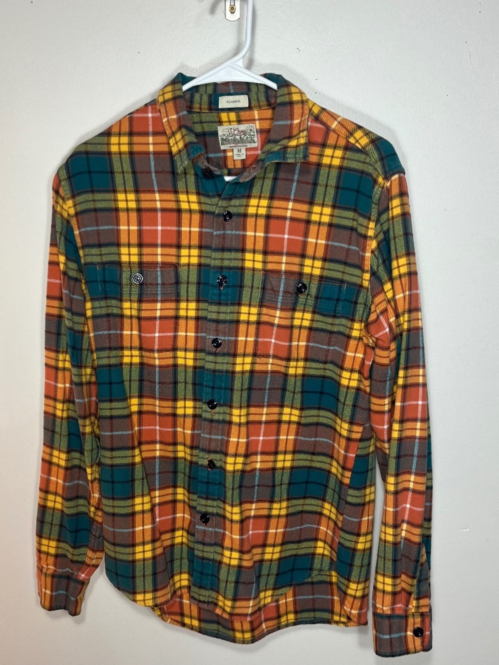 J.Crew Men’s M Midweight Classic Fit regenerative cotton multicolor flannel